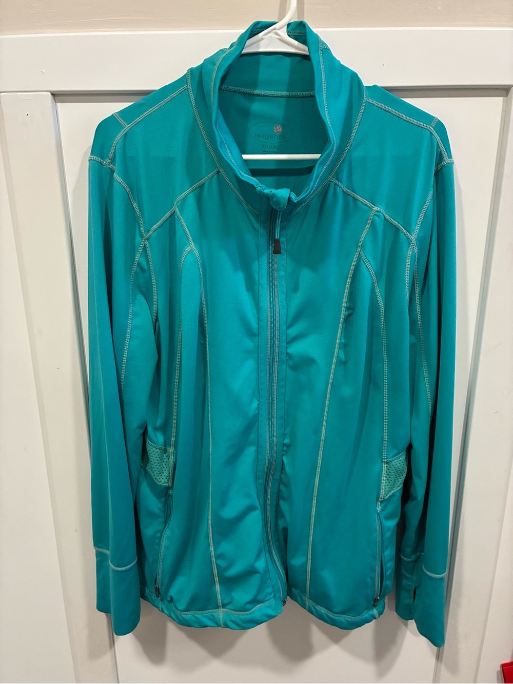 Tangerine Teal Lightweight Zip-Up Utility Jacket